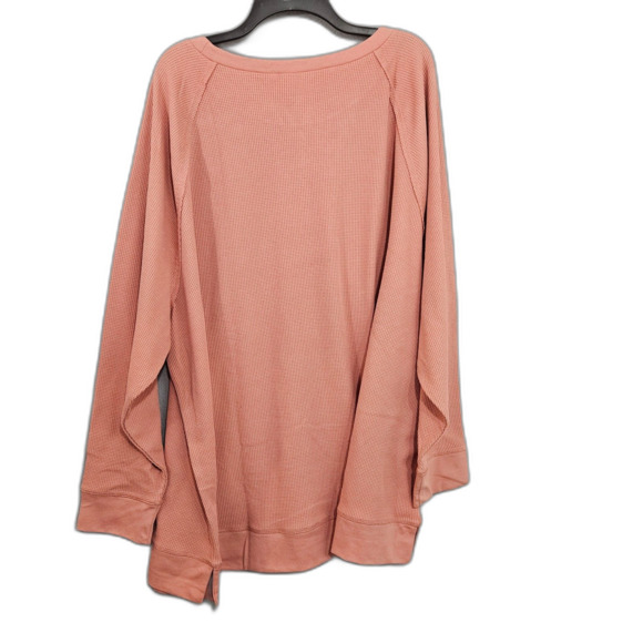 Kim Gravel Waffel Thermal 5X Long Sleeve Top Dusty Rose Pink Unworn Condition - Picture 3 of 8
